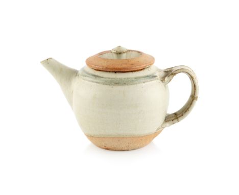 Richard Batterham (1936-2021)Teapotstoneware, light green ash glaze13.5cm high.