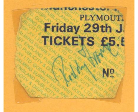 Roddy Frame Aztec Camera signed 2x2 inch ticket stub. Music Autograph. Good condition. All autographs are genuine hand signed