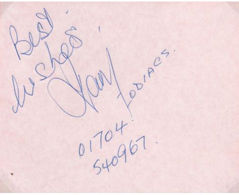 Ian and the Zodiacs signed 6x4 inch album page signed Ian Edwards. Ian and the Zodiacs were an English Merseybeat/R&amp;B ban