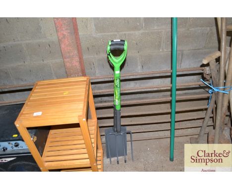A digging fork and spade