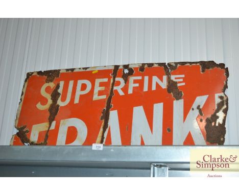 A "Superfine" enamel advertising sign AF