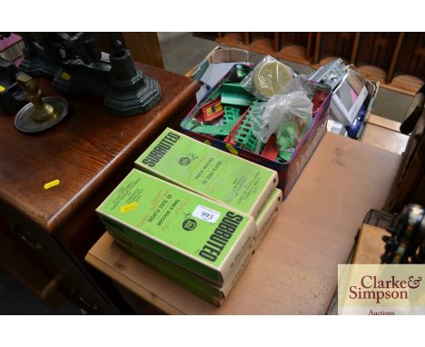 Seven boxes of Subbuteo figures; and a box of Subbuteo items