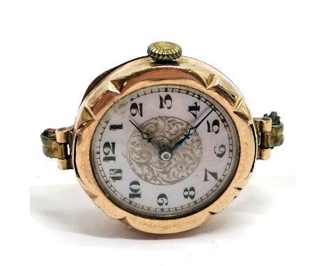 Breguet HSPG manual wind 9ct gold cased ladies vintage wristwatch - 25mm case (a/f) &amp; 12.9g total weight &amp; running at