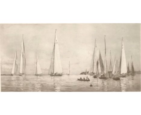 William Lionel Wyllie (1851-1931) print of 'Yachting at Cowes' from ltd ed of 950 - frame 40.5cm x 57cm ~ by Heritage Prints 