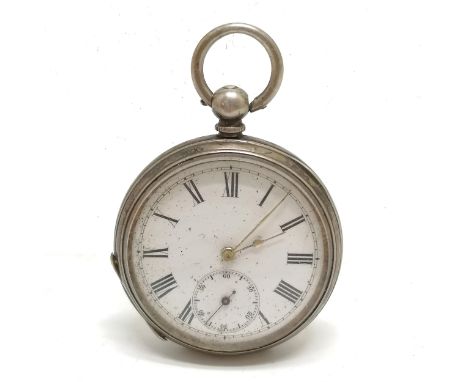 Antique J W Benson silver cased pocket watch (46mm) - for spares / repairs