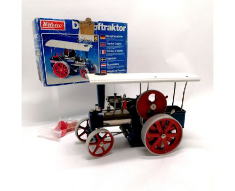Wilesco Dampftraktor D405 traction engine in original box with original funnel &amp; oil - box a/f