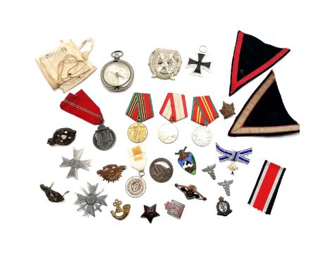 Qty of militaria inc WWII, German &amp; allied forces, compass (a/f) etc