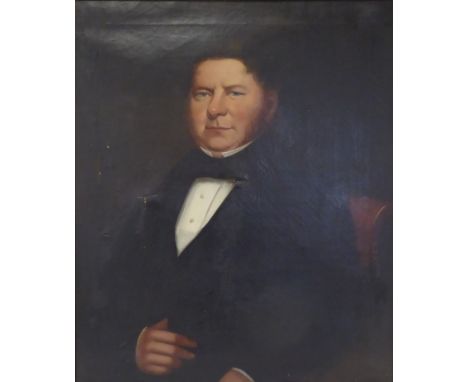 English School (19th century): Half Length Portrait of a Gentleman', oil on canvas unsigned 72cm x 60cm Condition Report & Fu