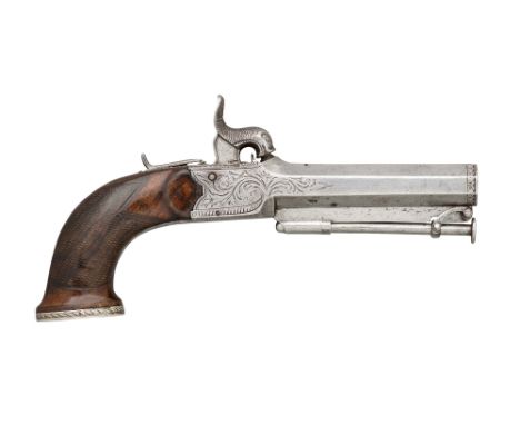 ‡A 40 BORE PERCUSSION BELT PISTOL BY MORTIMER, LONDON, PROBABLY THOMAS JACKSON MORTIMER, CIRCA 1825-39 with octagonal barrel 