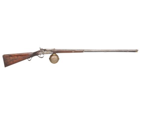 ‡A RARE 80 BORE CASED GLOBE RESERVOIR AIRGUN BY H.W.MORTIMER &amp; CO., GUNMAKER TO HIS MAJESTY, CIRCA 1799-1806 with take-do