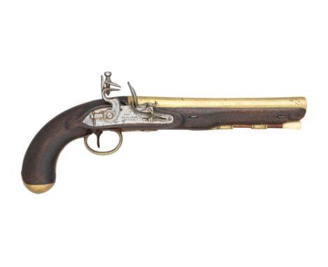 ‡A RARE 15 BORE FLINTLOCK MAIL COACH PISTOL BY H.W.MORTIMER &amp; SON, LONDON, GUNMAKERS TO HIS MAJESTY, NO. 158, CIRCA 1810 