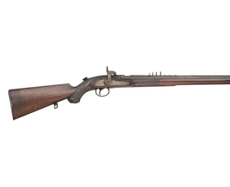 A 52 BORE WESTLEY RICHARDS PATENT MONKEY TAIL BREECH-LOADING RIFLED CARBINE SIGNED WILLIAMSON, LONDON, BIRMINGHAM PROOF MARKS