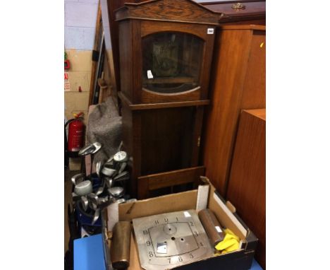 An oak Art Deco long case clock