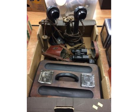 Candlestick, telephones etc.