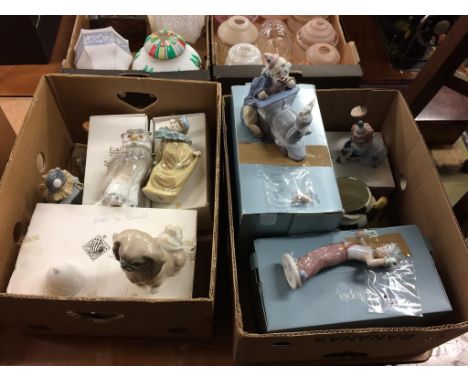 A large quantity of Lladro and Nao figures