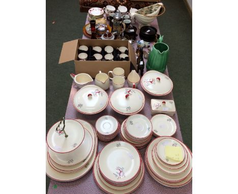 Crown Devon dinner service &amp; coffee set, Marlborough tea service, Denby 1960 coffee set, Beswick horse, Sylvac jug &amp; 