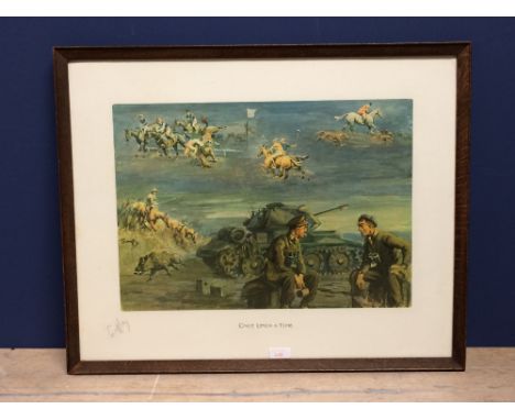 After Snaffles colour print 'Once Upon A Time' signed in pencil on mount 35 X 49 cm framed &amp; glazed 