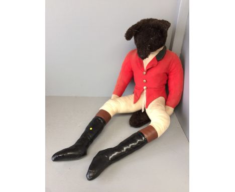 Stuffed figure of Fox in red coat, britches &amp; boots 