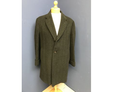 1950s Dunn &amp; Co woollen over coat with raglan sleeves 