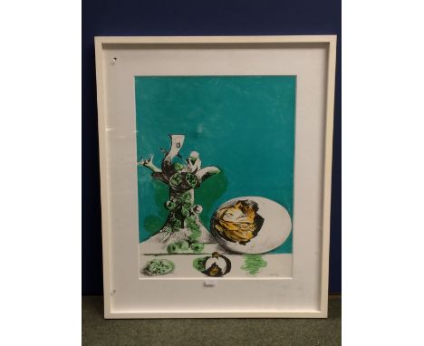 After Graham Sutherland lithograph 'The Egg' from the Uccelli Suite signed in pencil on mount 64 X 48cm 