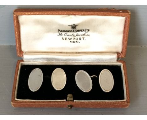 hall marked silver cufflinks 