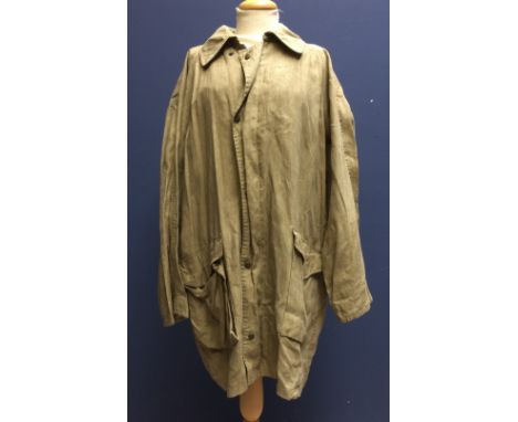 Holland &amp; Holland brown linen coat size M 