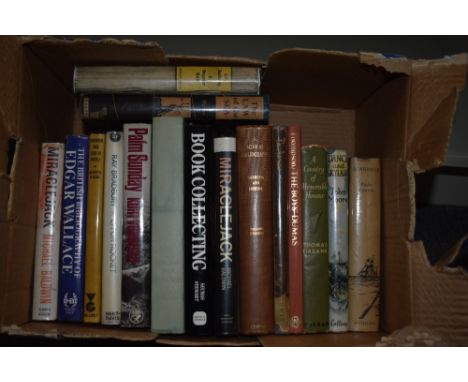 Literature. A small carton. Includes: Bradbury, Ray - R is for Rocket. 1970, 2nd impression; McFee, William - The Law of the 