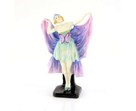 Doulton figurine by Leslie Harradine, issued: 1931 - 1940 ' Butterfly Girl ' ceramic model of a girl in butterfly costume. th