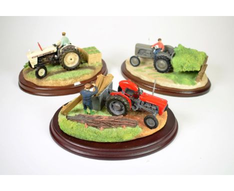Border Fine Arts Studio Tractor Models: 'Silage Time', model No. A26878, signed to base by Ray Ayres, 'Summer Crop', model No