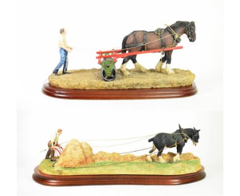 Border Fine Arts 'A Clean Sweep' (Standard Edition), model No. B0591A by Ray Ayres, limited edition 375/950, on wood base, wi