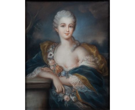 19th Century French School A three-quarter length portrait of a young lady, pastel on paper.82cm x 62cmQty: 1In generally goo