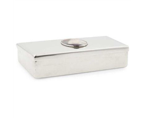 A Victorian table box, Asprey's of London Charles &amp; George Asprey, London 1892, of rectangular form, applied enamel oval 
