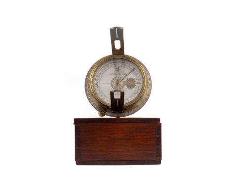 EARLY 19TH CENTURY SCOTTISH COMPASS,by Miller &amp; Adie of Edinburgh, brass cased with silvered dial and outer track, overal