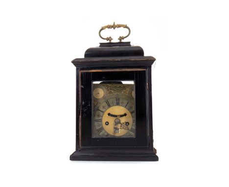 EBONISED BRACKET CLOCK,the Victorian brass dial with Strike/Silent and regulation subsidiary dials above silvered chapter rin