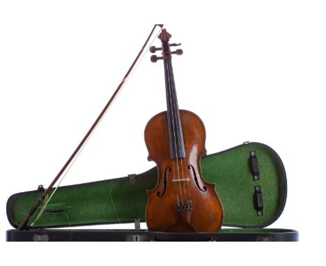 MAGINI COPY FULL SIZE VIOLIN,with Magini and F. N. Vuillaume labels to interior, two-piece back, cased with nickel and ivory 