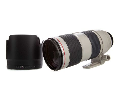 CANON EF 70-200MM 1:2.8 L IS MK II USM ZOOM LENS,complete with front and rear caps and lens hoodMounting ring and body shows 