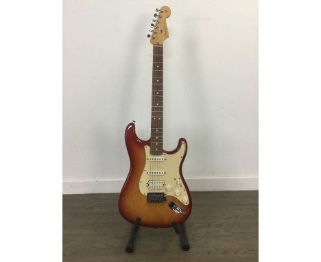 FENDER STRATOCASTER ELECTRIC GUITAR,produced in the U.S.A., Original Contour Body, Stratocaster 50th Anniversary 1954-2004 pl