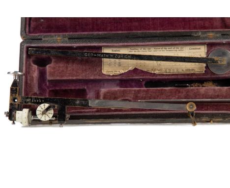 PLANIMETER BY G. CORADI OF ZURICH,no. 28017, in fitted case, along with a 'Handy' theodolite by George Philips of London, cas