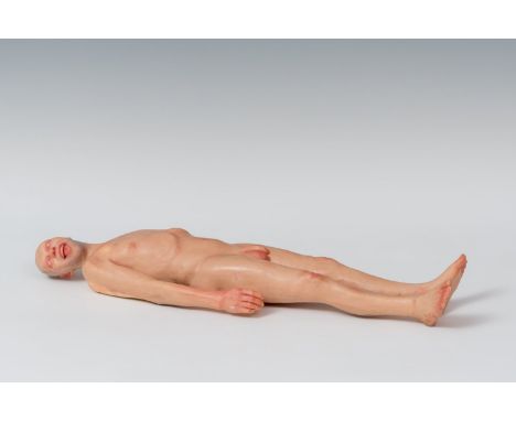 RICHARD STIPL (Czech Republic, 1968)."Tribute to Ron Mueck's dead dad", 2005.Polychrome resin.Signature on the base of each p