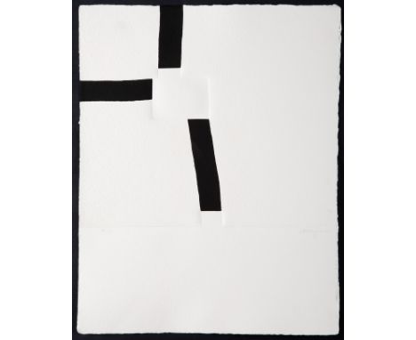 EDUARDO CHILLIDA JUANTEGUI (San Sebastian, 1924 - 2002)."Aromas", 2000.Woodcut on thick Velin paper, copy 60/120.Ed. Edouard 