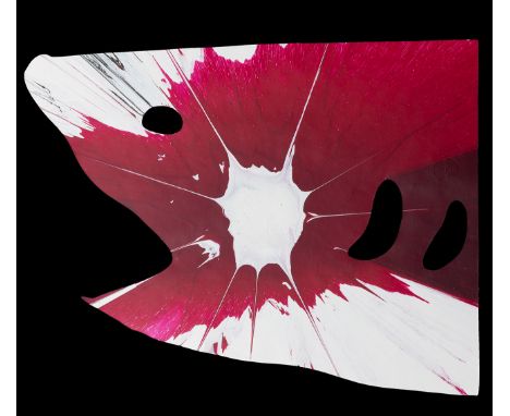DAMIEN HIRST (Bristol, United Kingdom, 1965)."Shark, 2009.Acrylic on paper, sping painting.With artist's wet stamp and dry st
