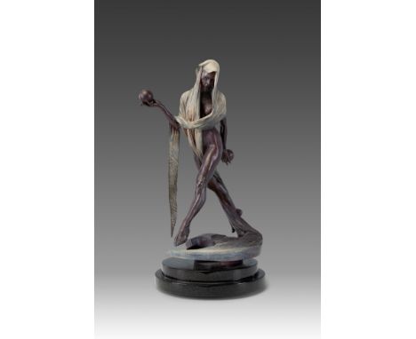 RICHARD MACDONALD (USA,1946)."Phases of the moon".1972.Bronze, specimen 484/950.Signed, dated and justified on the base.Measu