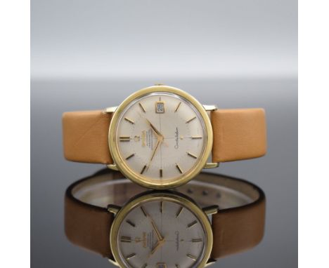 OMEGA Herrenarmbanduhr Constellation Chronometer Referenz CD 168.004,  Automatik, Schweiz um 1967, Edelstahlgeh. m. Goldhaube