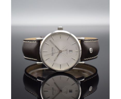 BRUNO SÖHNLE Uhrenatelier Glashütte Armbanduhr Lagomat Referenz 1096,  Automatik, Deutschland um 2018, Edelstahlgeh. inkl. or
