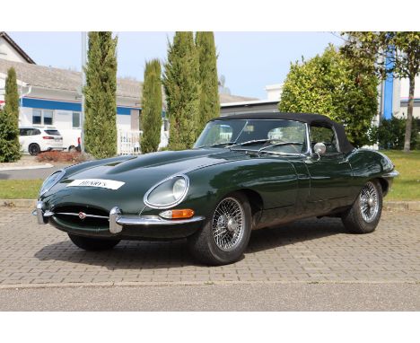 Jaguar E-Type Serie 1 3.8 Liter Cabriolet,  Fahrgestellnummer: 875303, EZ 06/1961, Laufleistung ca. 12.948 miles abgelesen, 1
