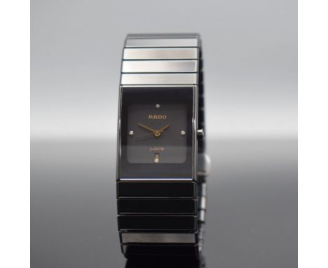 RADO Jubilé Armbanduhr Serie Diastar,  Schweiz um 1998, quarz, Ref. 111.0348.3, kratzfestes Keramikgeh. inkl. Keramik- Gliede