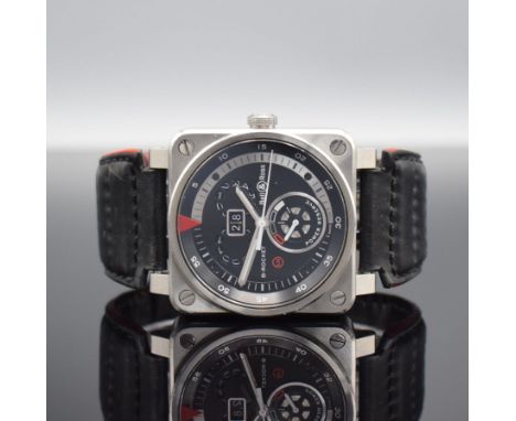 BELL &amp; ROSS Aviation Type seltene, auf 500 Stück limitierte Armbanduhr B-Rocket,  Automatik, Schweiz um 2015, Edelstahlge