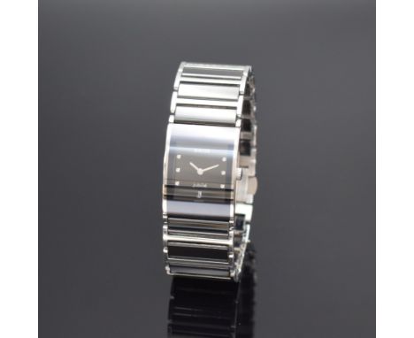 RADO Jubilee Armbanduhr Referenz 160.0785.3,  Schweiz um 2011, quarz, Edelstahlgeh., Boden verschr., Keramik Gliederband, dop