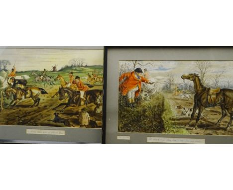 JOHN LEECH colour lithographs, a pair - titled 'A Frolic Home after a Blank Day', 40 x 62cms and M R JORROCKS (LOQ) 'Come H'u