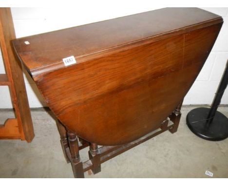 An oak gate leg table, COLLECT ONLY.